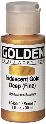 Golden : Fluid Acrylic Paint : 236ml (8oz) : Gold Deep Fine Iridescent