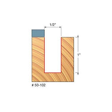 Freud 1/2" (Dia.) Top Bearing Flush Trim Bit with 1/4" Shank (50-102),Red - Resin Colors 