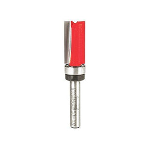 Freud 1/2" (Dia.) Top Bearing Flush Trim Bit with 1/4" Shank (50-102),Red - Resin Colors 