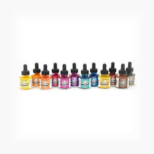 Dr. Ph. Martin's 800872-XXX Bombay India Ink Bottles, 1.0 oz, Set of 12 (Set 2) - Resin Colors 