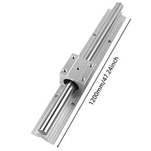 CNCYEAH Linear Rail 2PCS SBR16 1200mm Fully Supported Linear Rail Guide CNC Parts with 4 PCS SBR16UU Bearing Blocks for DIY CNC Routers Lathes Mills Automated Machines