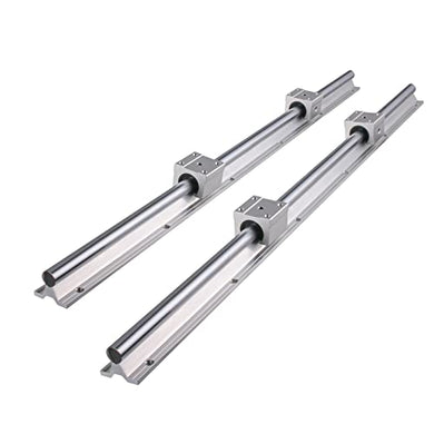 CNCYEAH Linear Rail 2PCS SBR16 1200mm Fully Supported Linear Rail Guide CNC Parts with 4 PCS SBR16UU Bearing Blocks for DIY CNC Routers Lathes Mills Automated Machines