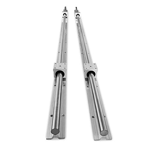 Linear Rail 2PCS SBR16-2000mm Linear Guide with 2XLinear Guide Rails and 4 X SBR16UU Bearing Blocks for DIY CNC Routers Lathes Mills(78.7INCH) - Resin Colors 