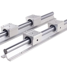 ANWOKIT Linear Rail 2Pcs SBR20-2300mm Linear Slide Rail with 2 Fully Supported Linear Rail and 4 SBR20UU Slide Blocks CNC Parts Linear Rails and Bearings Kit for Automated Machines, DIY Projects