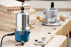 Bosch 1617EVSPK Wood Router Tool Combo Kit - 2.25 Horsepower Plunge Router & Fixed Base Router Kit with a Variable Speed 12 Amp Motor - Resin Colors 