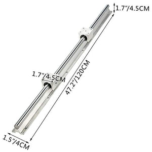 BestEquip Linear Rail 2PCS SBR16-1200mm Linear Slide Rail 4PCS SBR16UU Bearing Block CNC Kit Linear Rails and Bearings Kit CNC Rails Linear Rail Set forAutomated Machines and Equipments - Resin Colors 