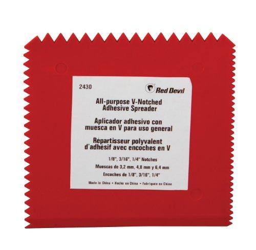 Red Devil 2430 Multi-Notch Plastic Adhesive Spreader - Resin Colors 