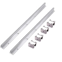 GUWANJI 2Pcs 1000mm /39.4 inch Linear Rail with 4Pcs SBR16UU Linear Bearing Sliding Block CNC Parts for Fully suppoeted Shaft Rod