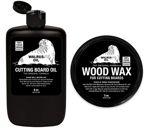 WALRUS OIL - Cutting Board Oil and Wood Wax Set. for Cutting Boards, Butcher Blocks, Wooden Spoons, and Bowls. 100% Food-Safe. - Resin Colors 