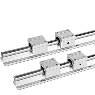 GUWANJI 2Pcs 1000mm /39.4 inch Linear Rail with 4Pcs SBR16UU Linear Bearing Sliding Block CNC Parts for Fully suppoeted Shaft Rod