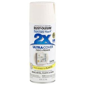 Rust-Oleum 249843 Painter's Touch 2X Ultra Cover, 12-Ounce, Satin Blossom White - Resin Colors 