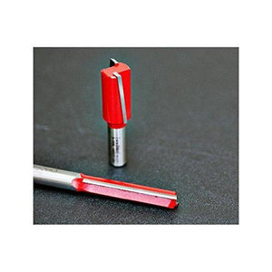 Freud 1/2" (Dia.) Top Bearing Flush Trim Bit with 1/4" Shank (50-102),Red - Resin Colors 