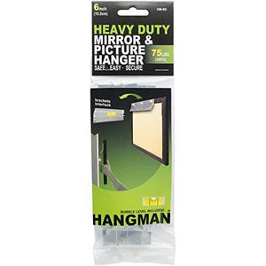 Heavy Duty Hangman  Mirror & Picture Hanger W/Walldogs 6” - Resin Colors 