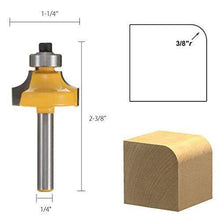 1/4-Inch Shank Roundover Edging Router Bit Set, Woodworking Milling Cutter Tools Corner Rounding Edge-forming Bit Set 1/8", 1/4", 3/8", 1/2" Radius (4 Pack) - Resin Colors 