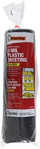 Frost King P1025/3B Polyethylene Sheeting, 10' x 25' x 3 mil., Black - Resin Colors 