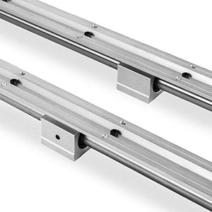 Linear Rail 2PCS SBR16-2000mm Linear Guide with 2XLinear Guide Rails and 4 X SBR16UU Bearing Blocks for DIY CNC Routers Lathes Mills(78.7INCH) - Resin Colors 