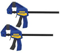 IRWINQUICK-GRIPOne-Handed Mini Bar Clamp 2 Pack, 6", 1964743 - Resin Colors 