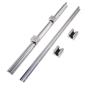ANWOKIT Linear Rail 2Pcs SBR20-2300mm Linear Slide Rail with 2 Fully Supported Linear Rail and 4 SBR20UU Slide Blocks CNC Parts Linear Rails and Bearings Kit for Automated Machines, DIY Projects