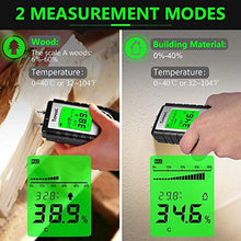 Wood Moisture Meter - Digital Moisture Detector Moisture Tester, Pin-Type Water Leak Detector Damp Tester Dampness Meter for Wood Building Material Firewood Walls Paper Floor (Sliver) - Resin Colors 
