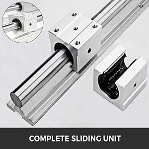 BestEquip Linear Rail 2PCS SBR16-1200mm Linear Slide Rail 4PCS SBR16UU Bearing Block CNC Kit Linear Rails and Bearings Kit CNC Rails Linear Rail Set forAutomated Machines and Equipments - Resin Colors 