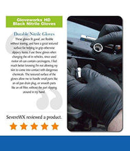 AMMEX - GWBN44100-BX - Nitrile Gloves - Gloveworks - HD, Disposable, Powder Free, Latex Rubber Free, 6 mil, Medium, Black (Box of 100) - Resin Colors 