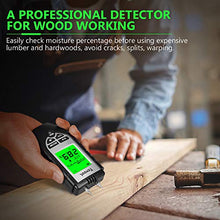 Wood Moisture Meter - Digital Moisture Detector Moisture Tester, Pin-Type Water Leak Detector Damp Tester Dampness Meter for Wood Building Material Firewood Walls Paper Floor (Sliver) - Resin Colors 