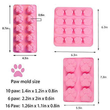 Food Grade Silicone Puppy Treat Molds, Shxmlf Dog Paw and Bone Molds, Non-stick Ice Cube Mold, Jelly, Biscuits, Chocolate, Candy, Cupcake Baking Mold, Safe for Oven Microwave Freezer Dishwasher-5 Pack - Resin Colors 