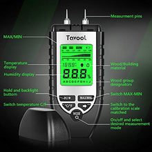 Wood Moisture Meter - Digital Moisture Detector Moisture Tester, Pin-Type Water Leak Detector Damp Tester Dampness Meter for Wood Building Material Firewood Walls Paper Floor (Sliver) - Resin Colors 