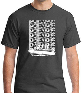 Pure Soul Boats and Hoes Prestige Worldwide - Funny Boats Premium Men's T-Shirt (Large, Charcoal) - Resin Colors 