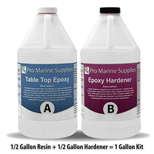 Crystal Clear Bar Table Top Epoxy Resin Coating For Wood Tabletop - 1 Gallon Kit - Resin Colors 