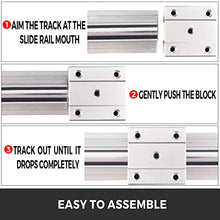 BestEquip Linear Rail 2PCS SBR16-1200mm Linear Slide Rail 4PCS SBR16UU Bearing Block CNC Kit Linear Rails and Bearings Kit CNC Rails Linear Rail Set forAutomated Machines and Equipments - Resin Colors 