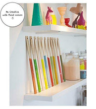 Wooden Paint Stir Sticks 14" Bulk Pack of 100pc, Paint Paddles for Mixing Paint & other liquids, Use for Art project & home improvement, Garden, Library Marker & Kids activity DIY Wood Craft Sticks - Resin Colors 