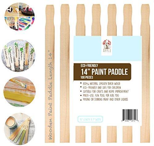 Made in USA Woodman Crafts Paint Sticks - 12 Inch (Pack of 25) Premium  Grade Wood Stirrers - Use for Wood Crafts - Paddle to Mix Epoxy Or Paint 