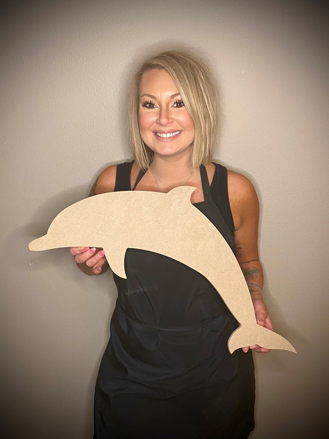 24 inch Wood Dolphin - Resin Colors 