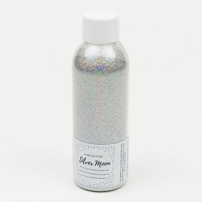 Silver Moon Holographic Fine Glitter - Resin Colors 